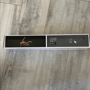 DuraMart Black Shower Curtain Rod